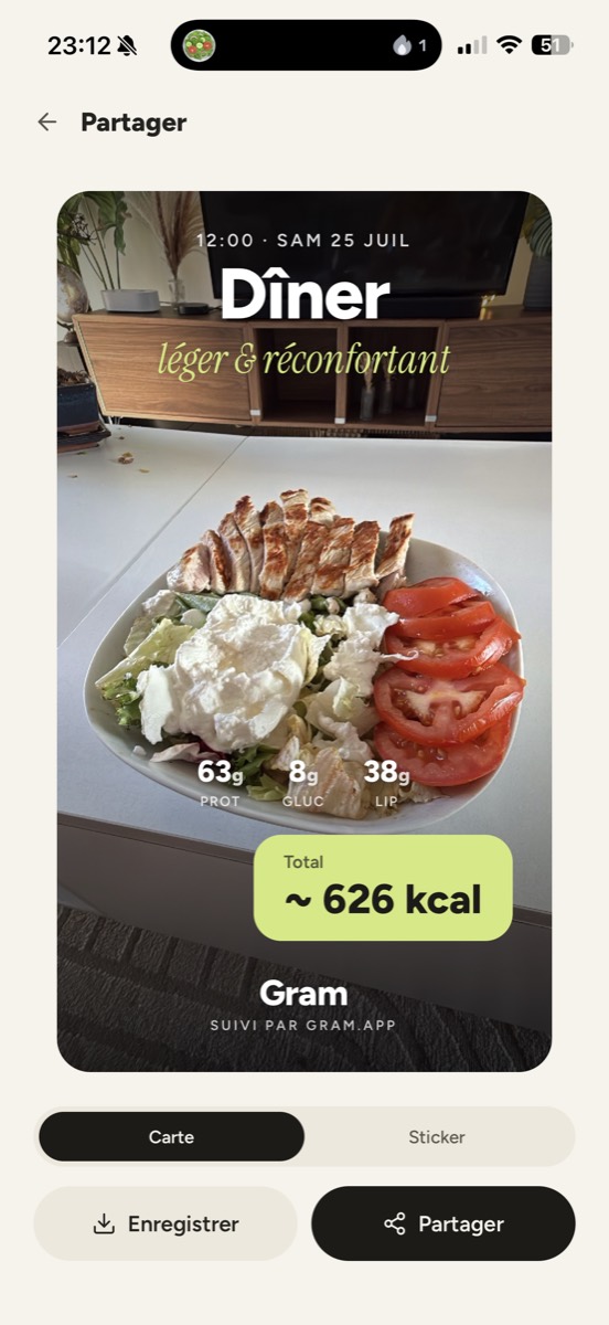 Carte de partage : le repas devient un objet à poster